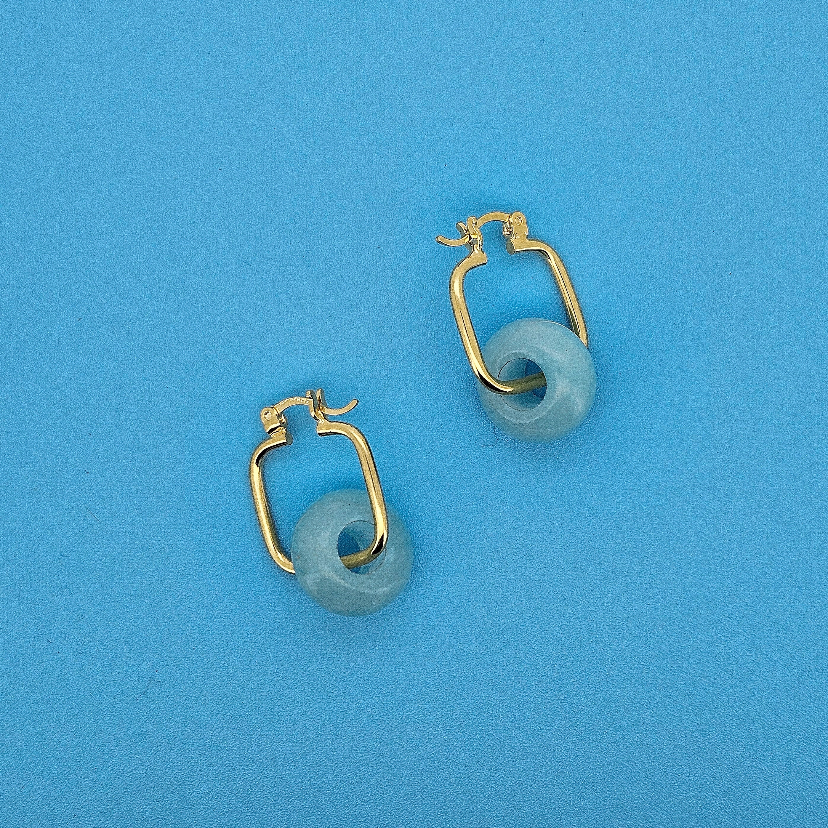 Square hoops in jade