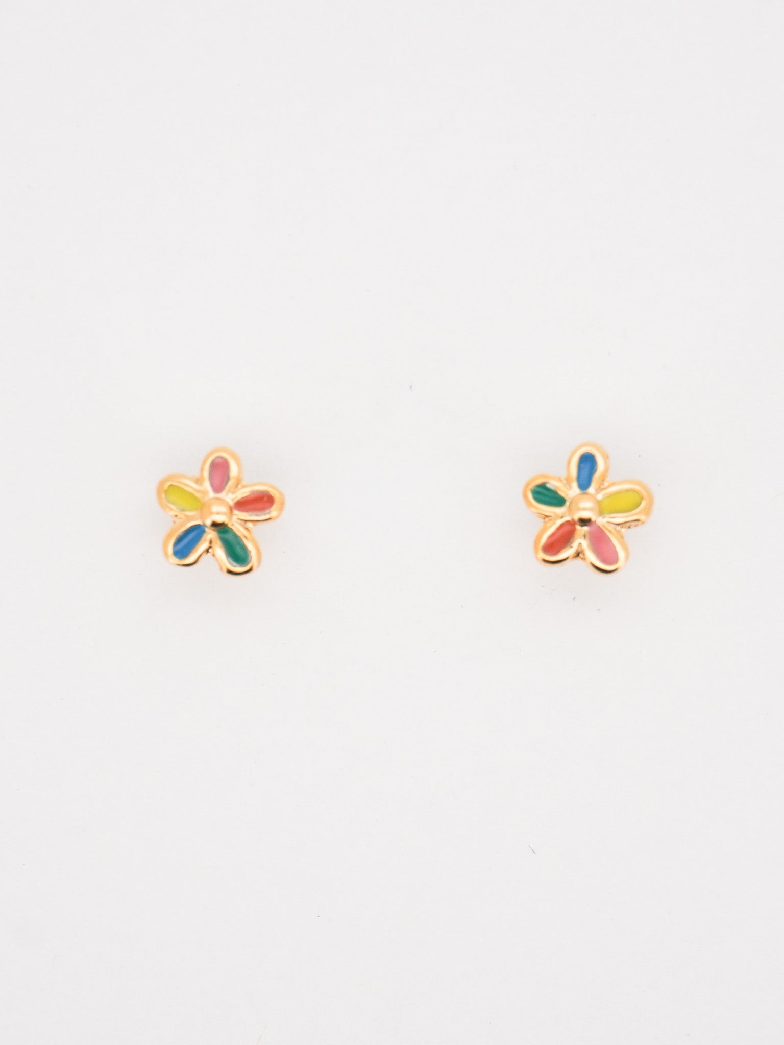 Multi-Color Flower Stud Earrings