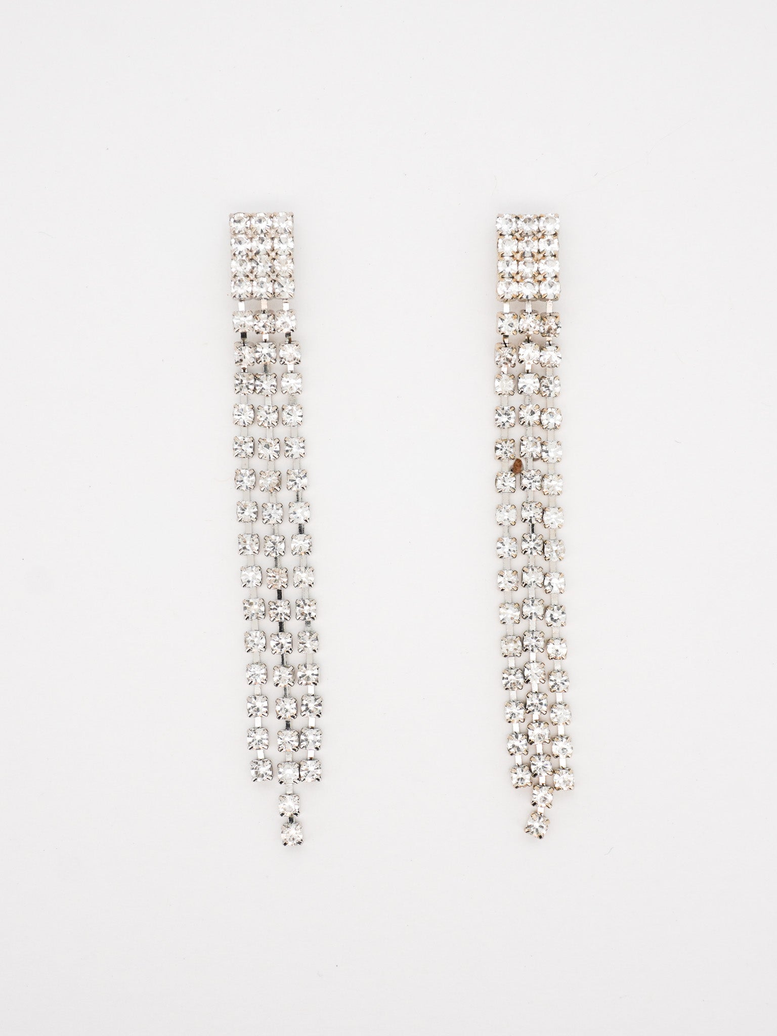 Tassel Drop Zirconia Earrings