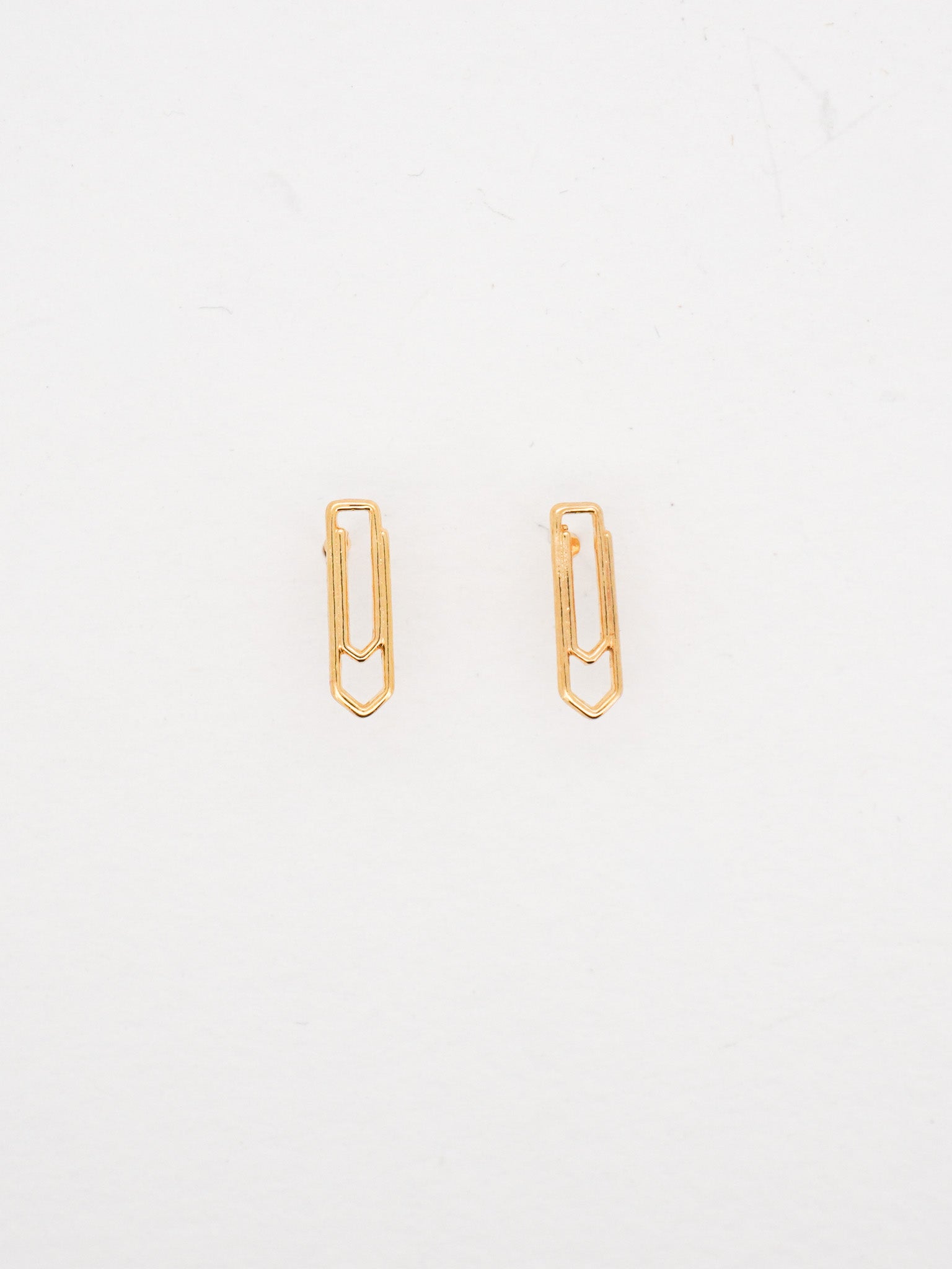 Paper-Clip Stud Earrings