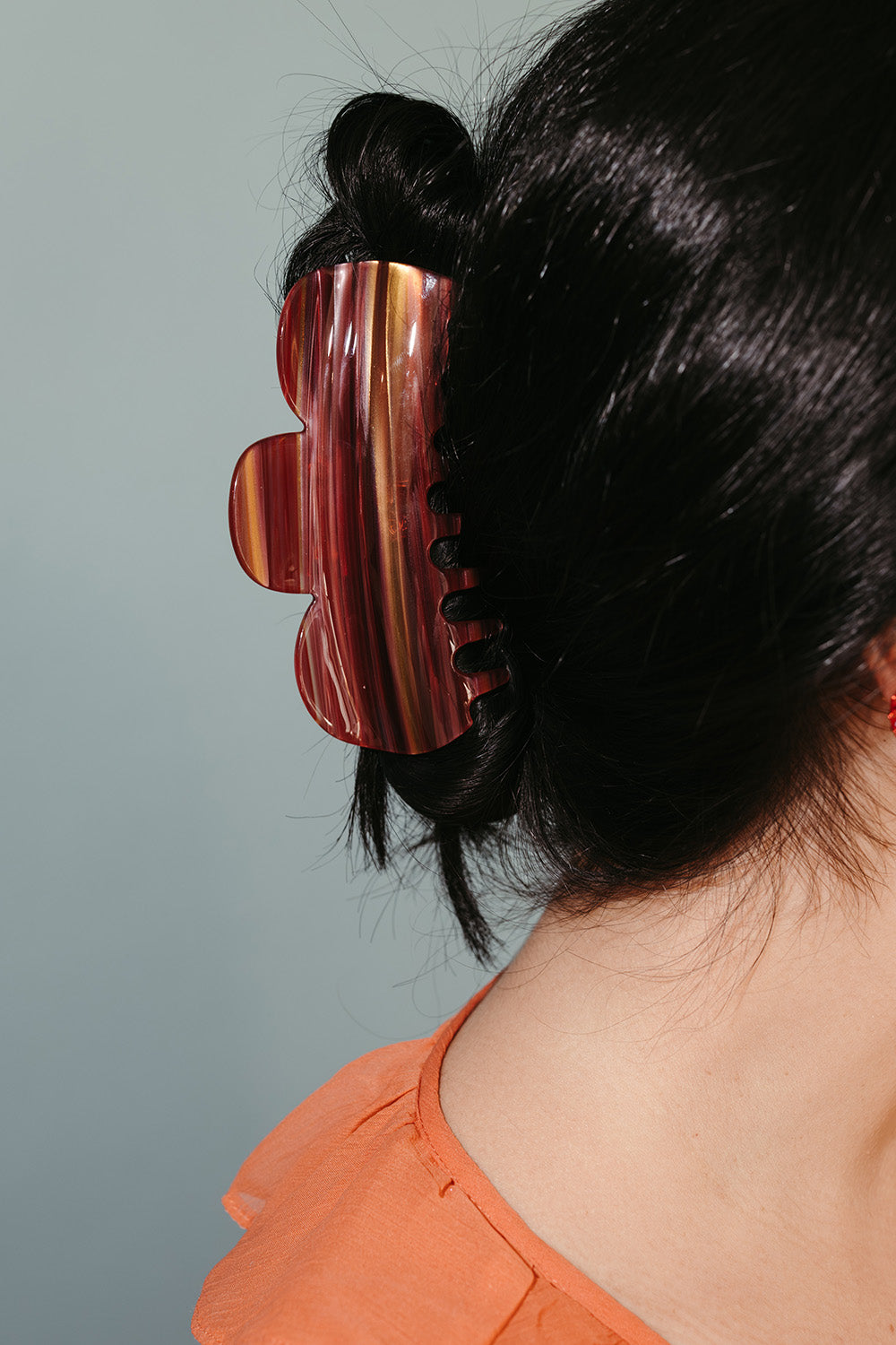 XL Vase Hair-Claw in Golden Red