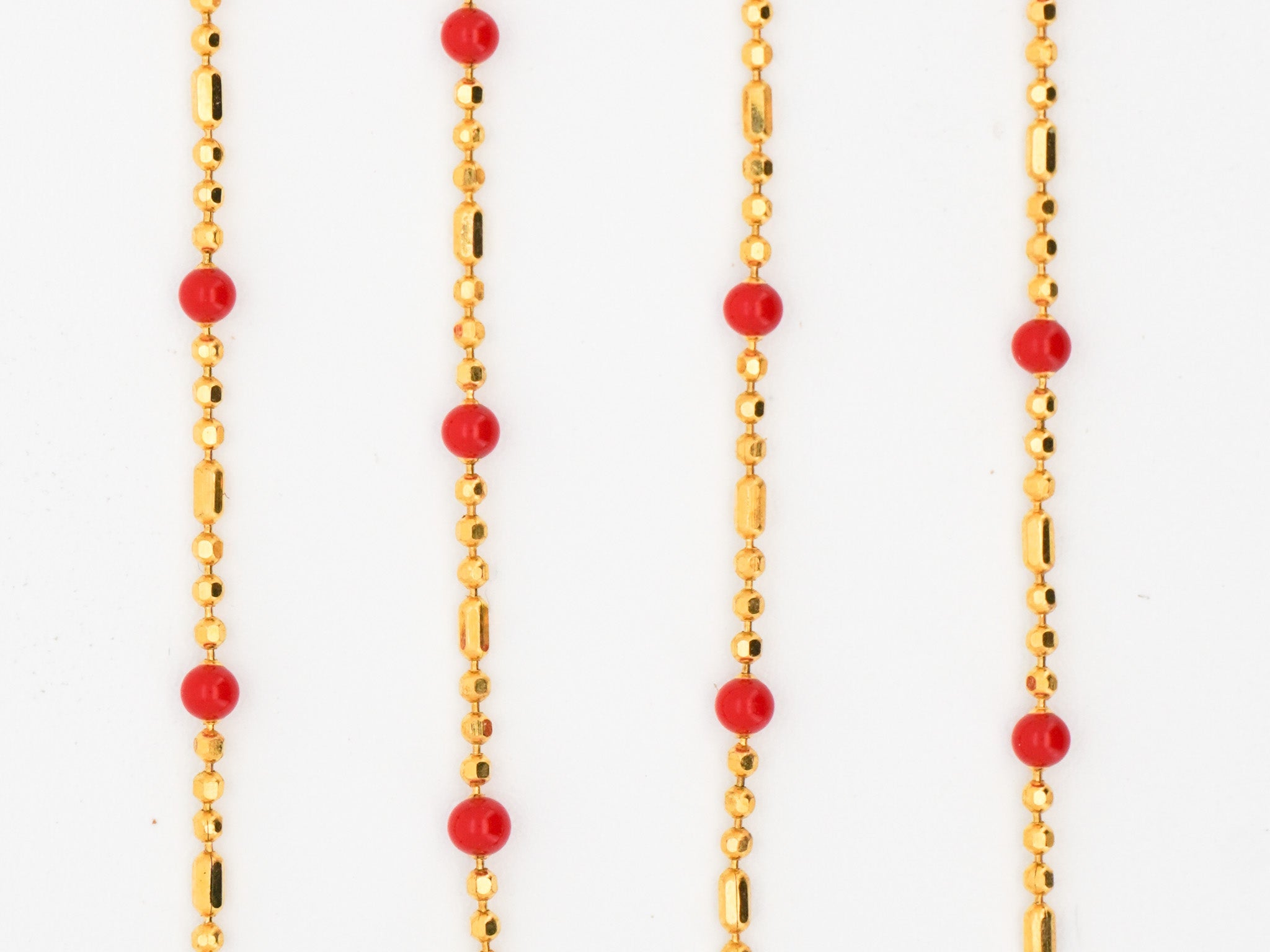 Red Dot Chain Necklace