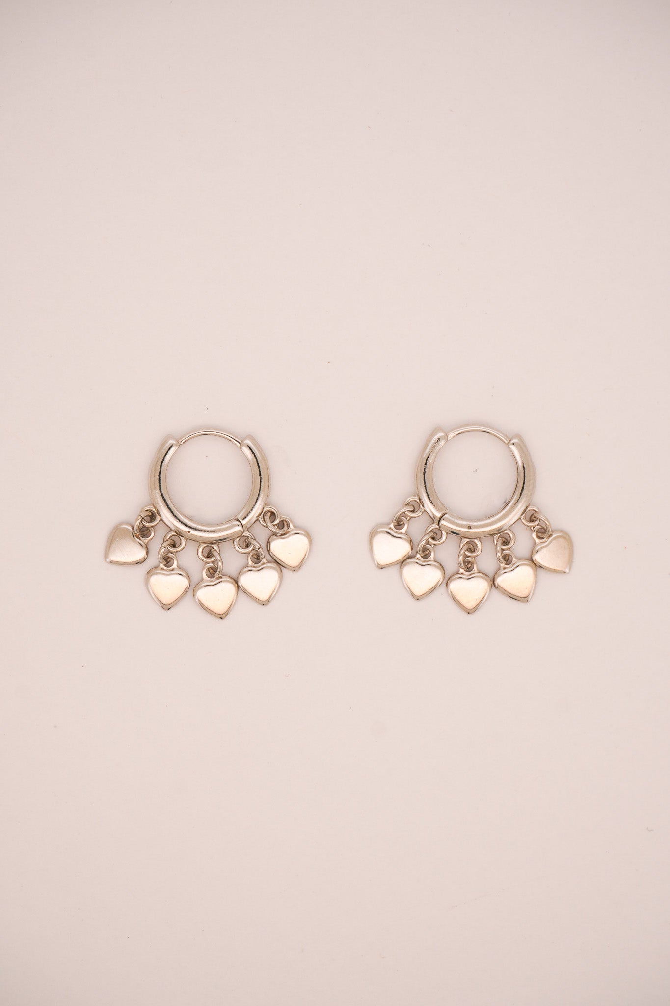 Heart Charm Hoop Earrings