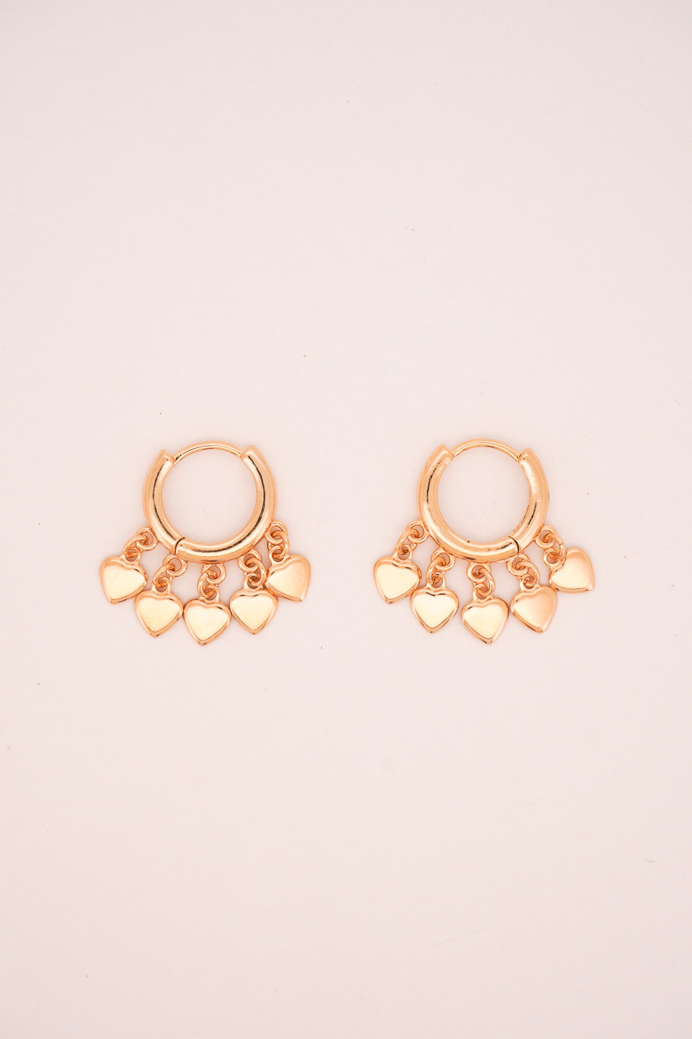 Heart Charm Hoop Earrings