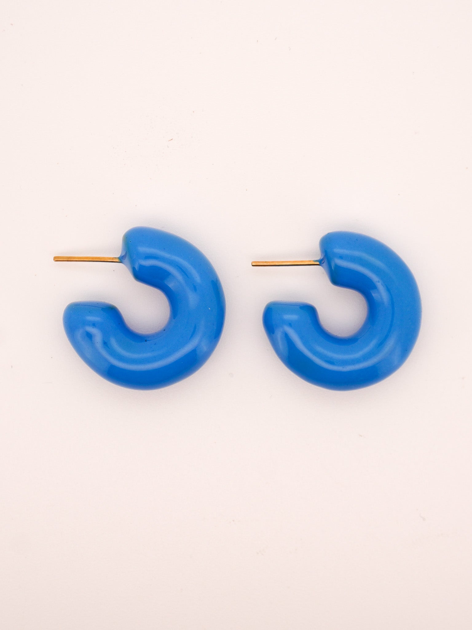 Chunky Enamel Hoop Earrings