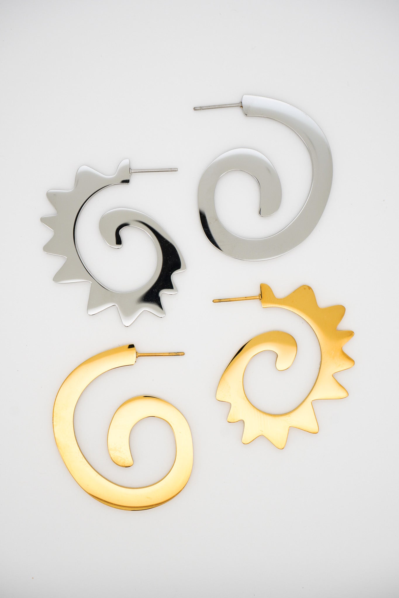 Caracol & Espiral Hoop Earrings