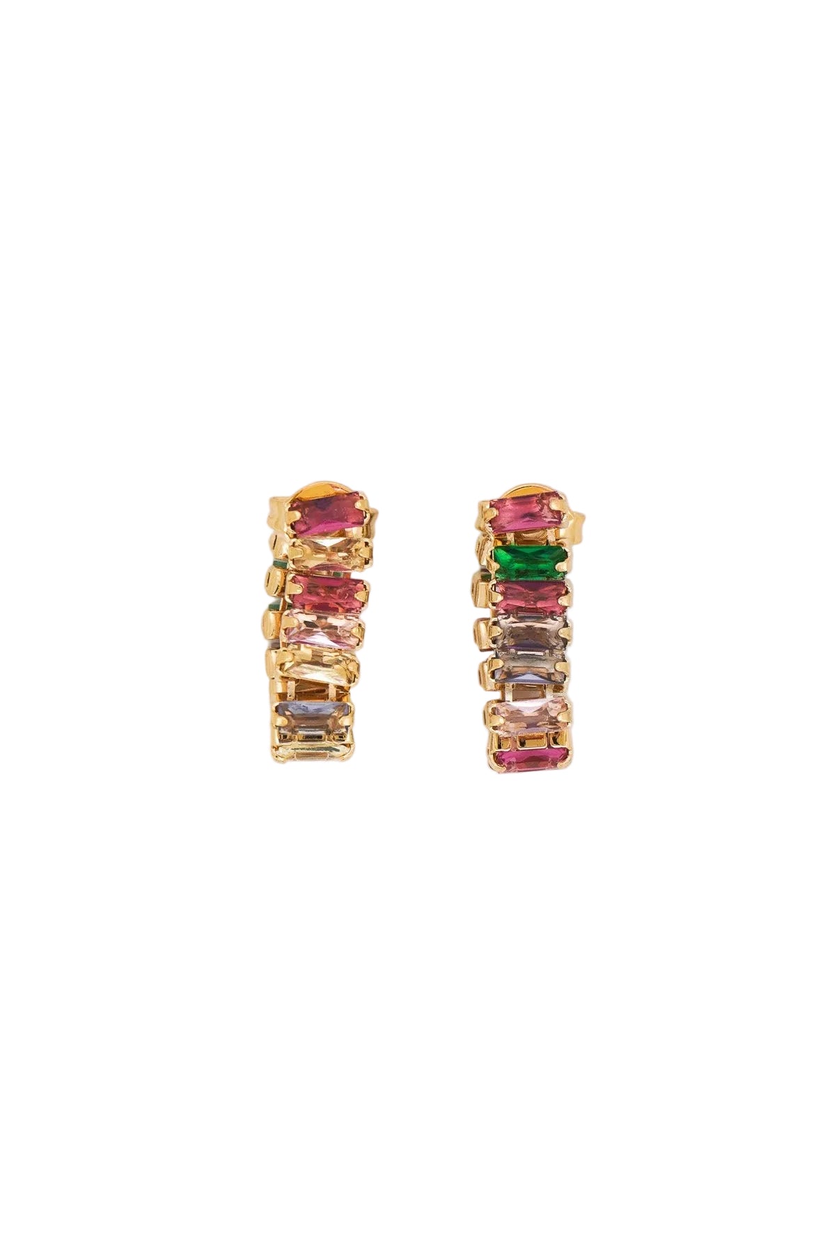 Multi-Color Zirconia Baguette Ear Jacket
