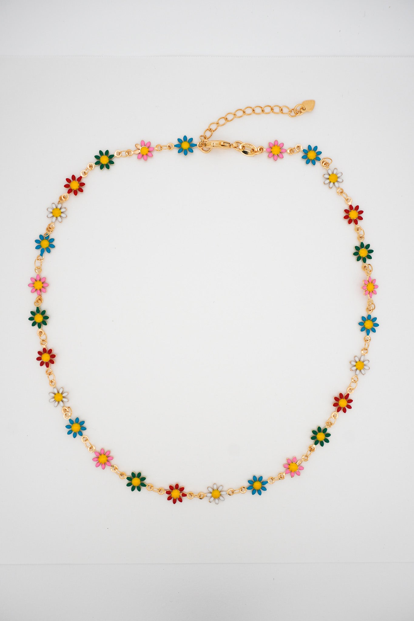 Colorful Enamel Flower Jewelry Set