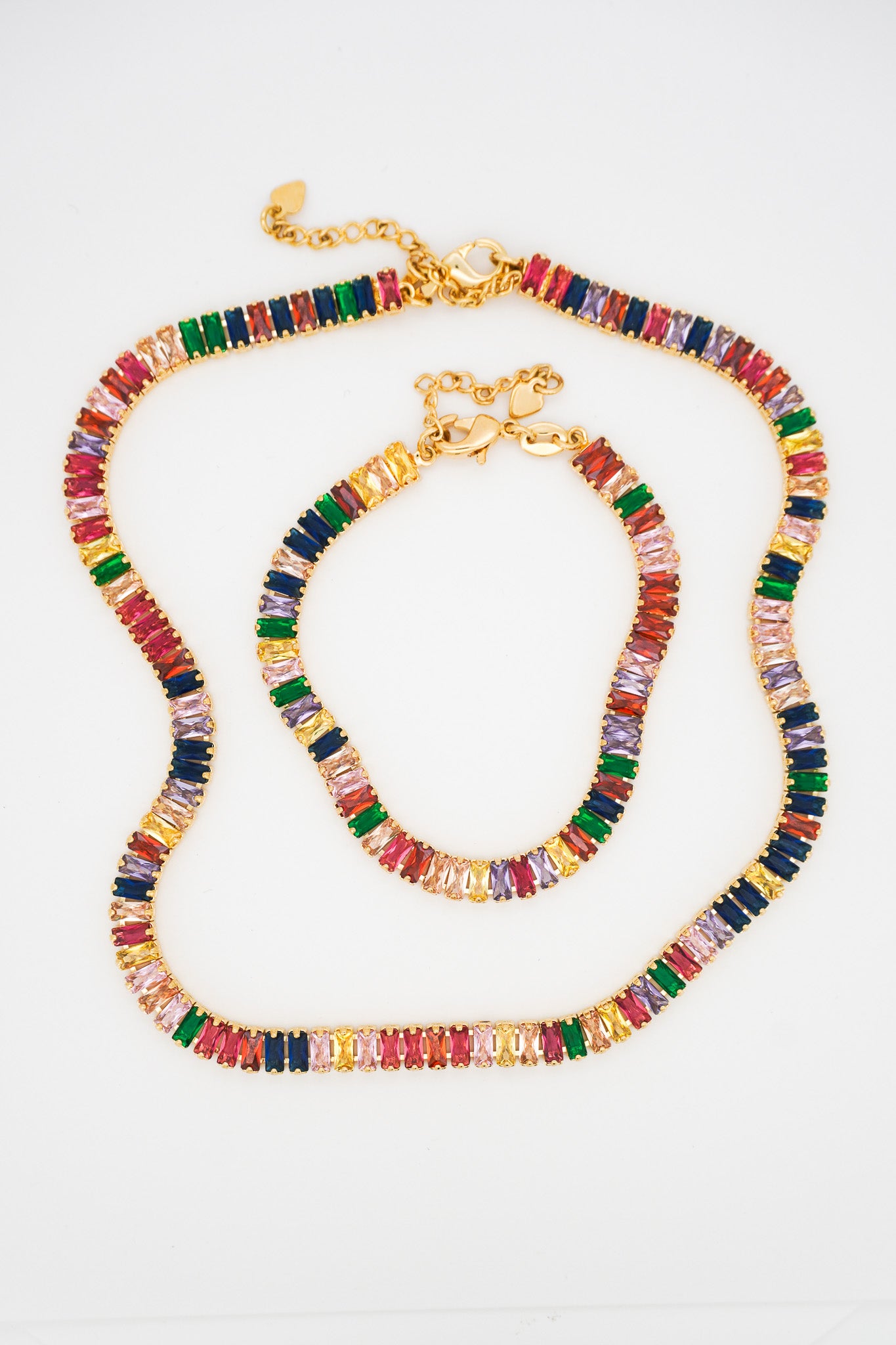 Multi-Color Cubic Zirconia Jewelry Set