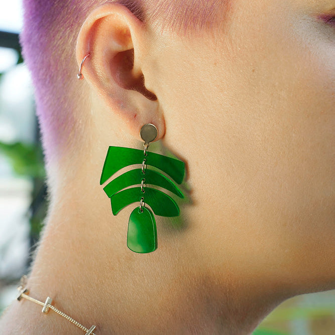 Balance Earrings in Green