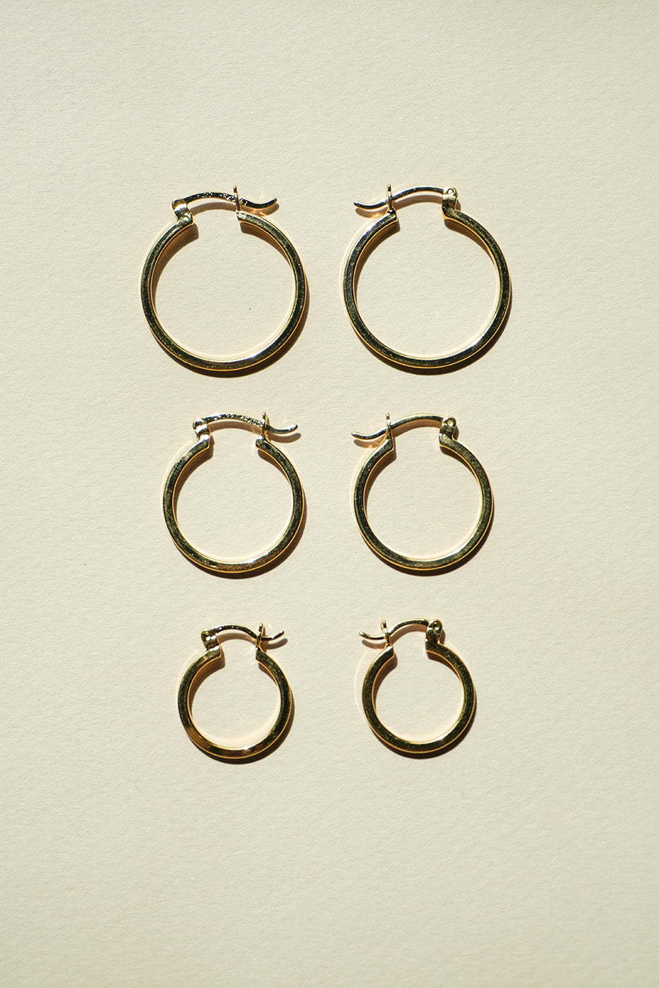 Gold round hoops