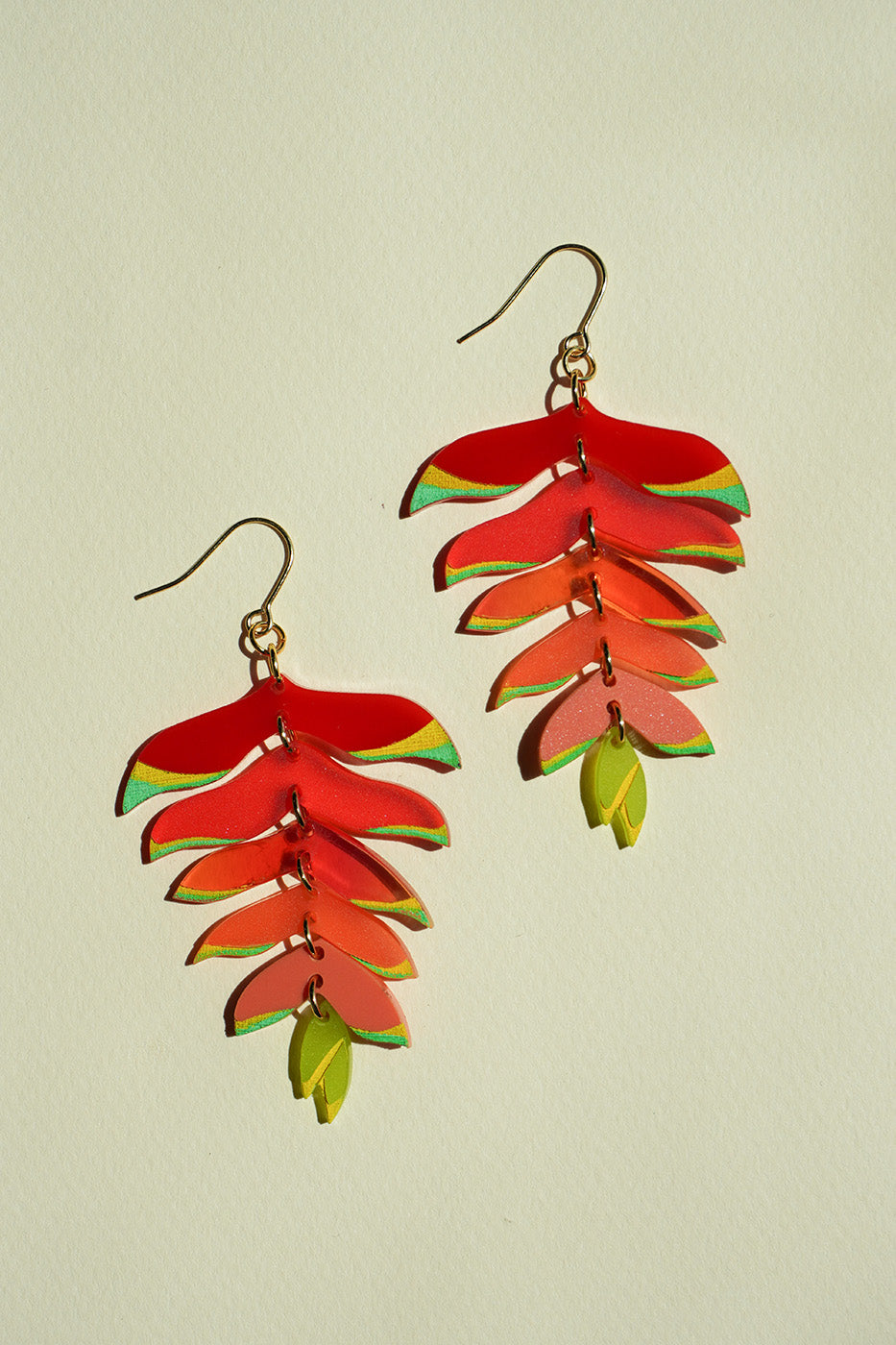 Heliconia earrings