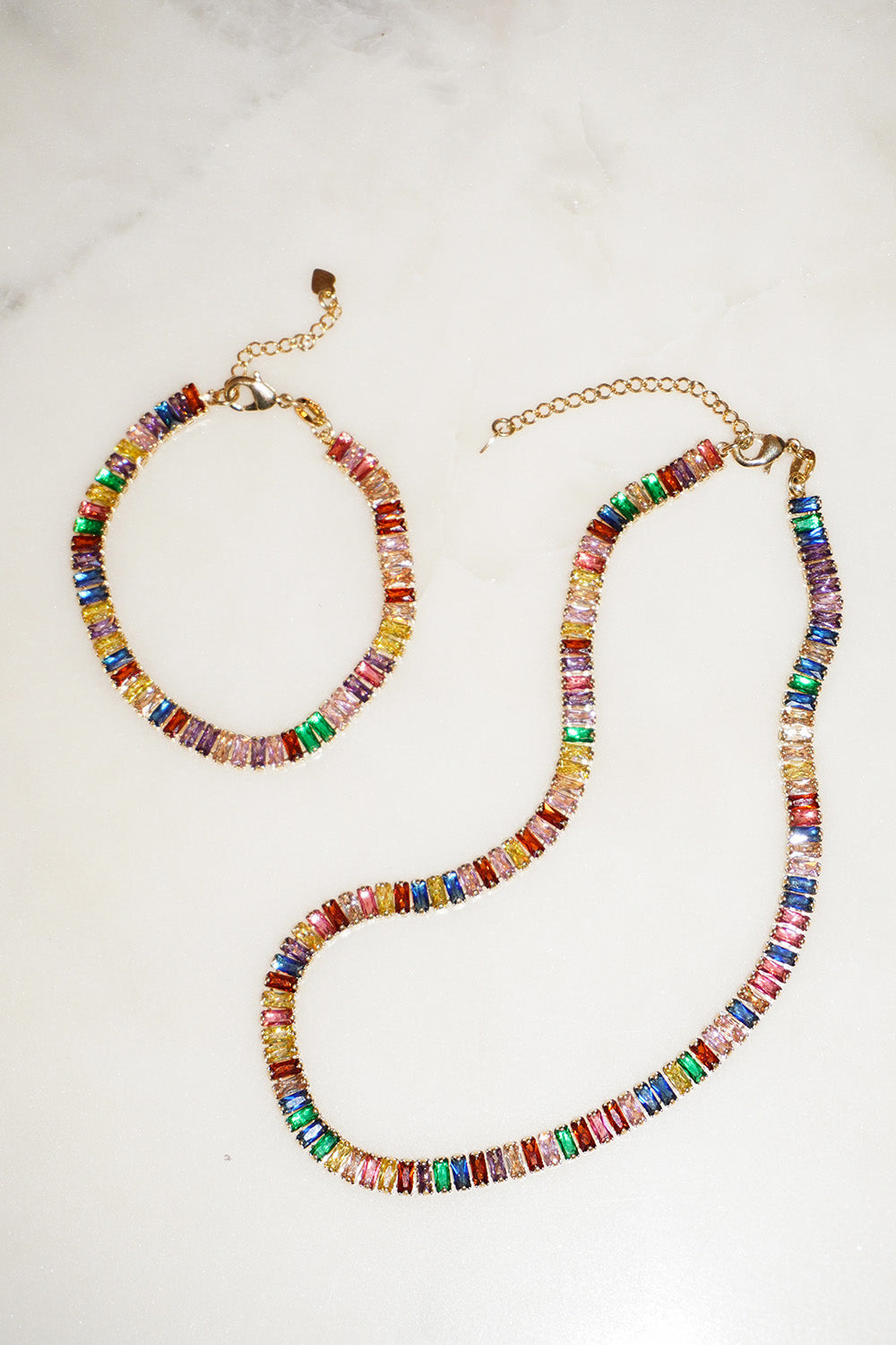 Multi-Color Cubic Zirconia Jewelry Set