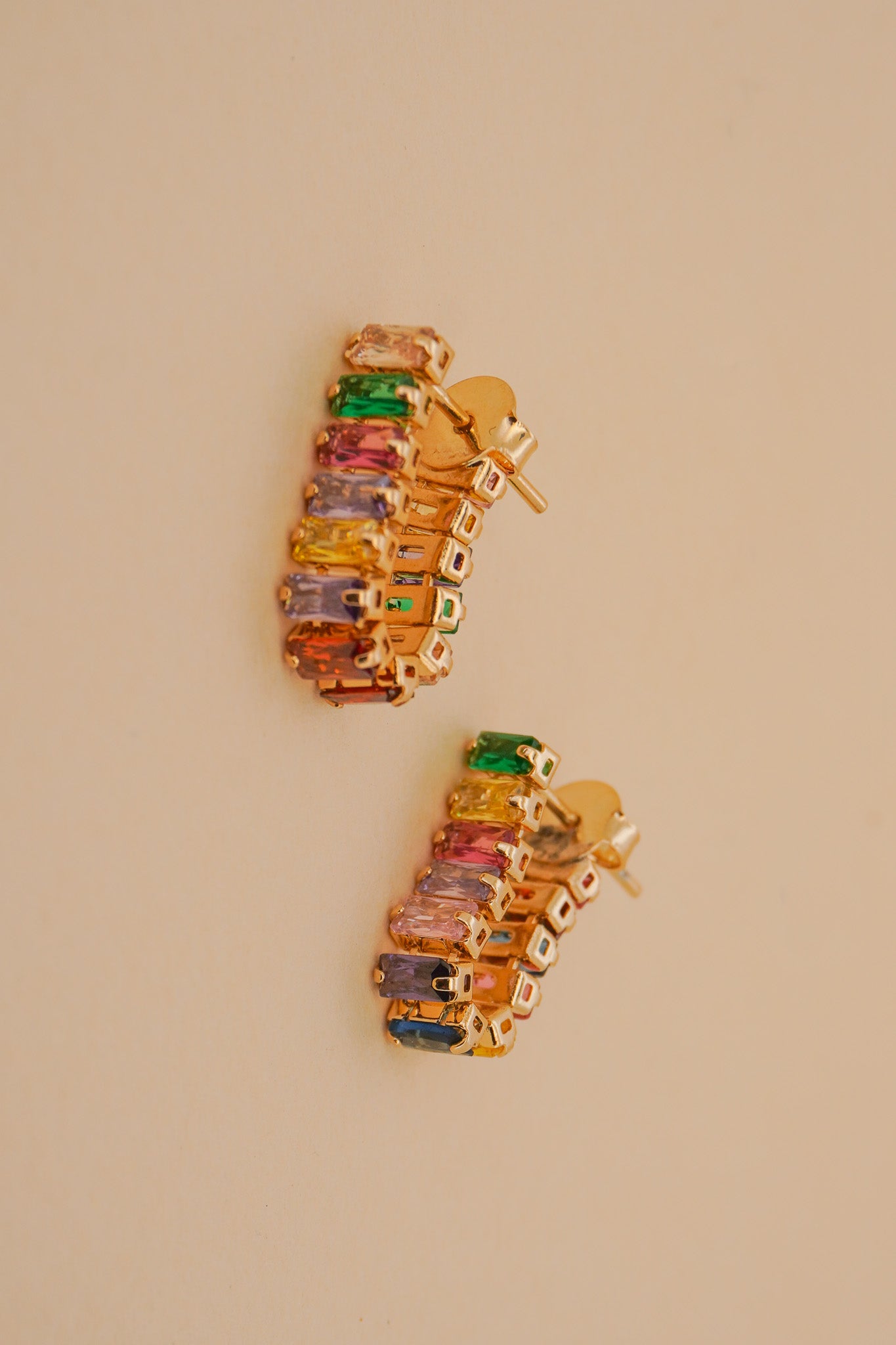 Multi-Color Zirconia Baguette Ear Jacket