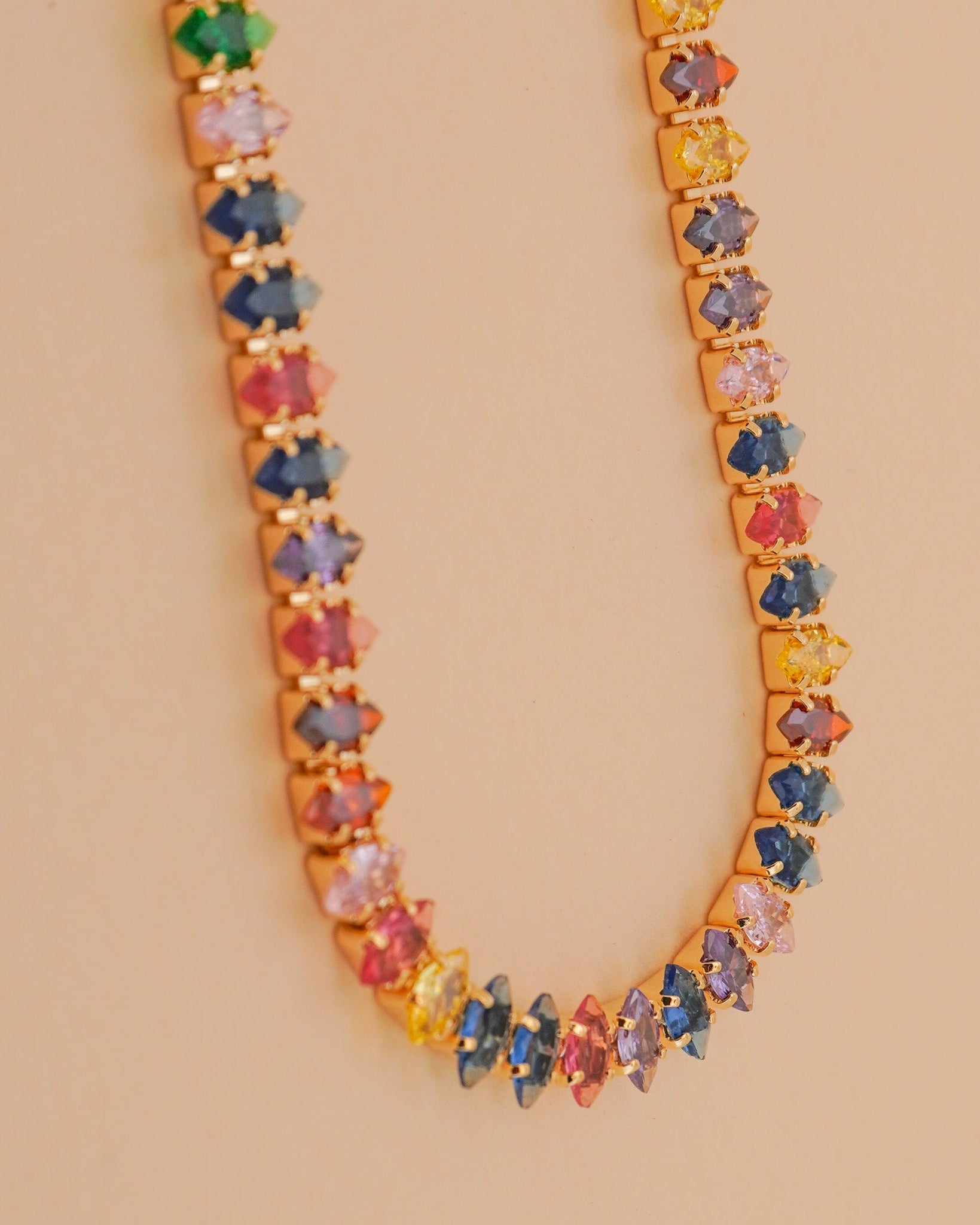 Multi-color Marquise Zirconia Choker Necklace