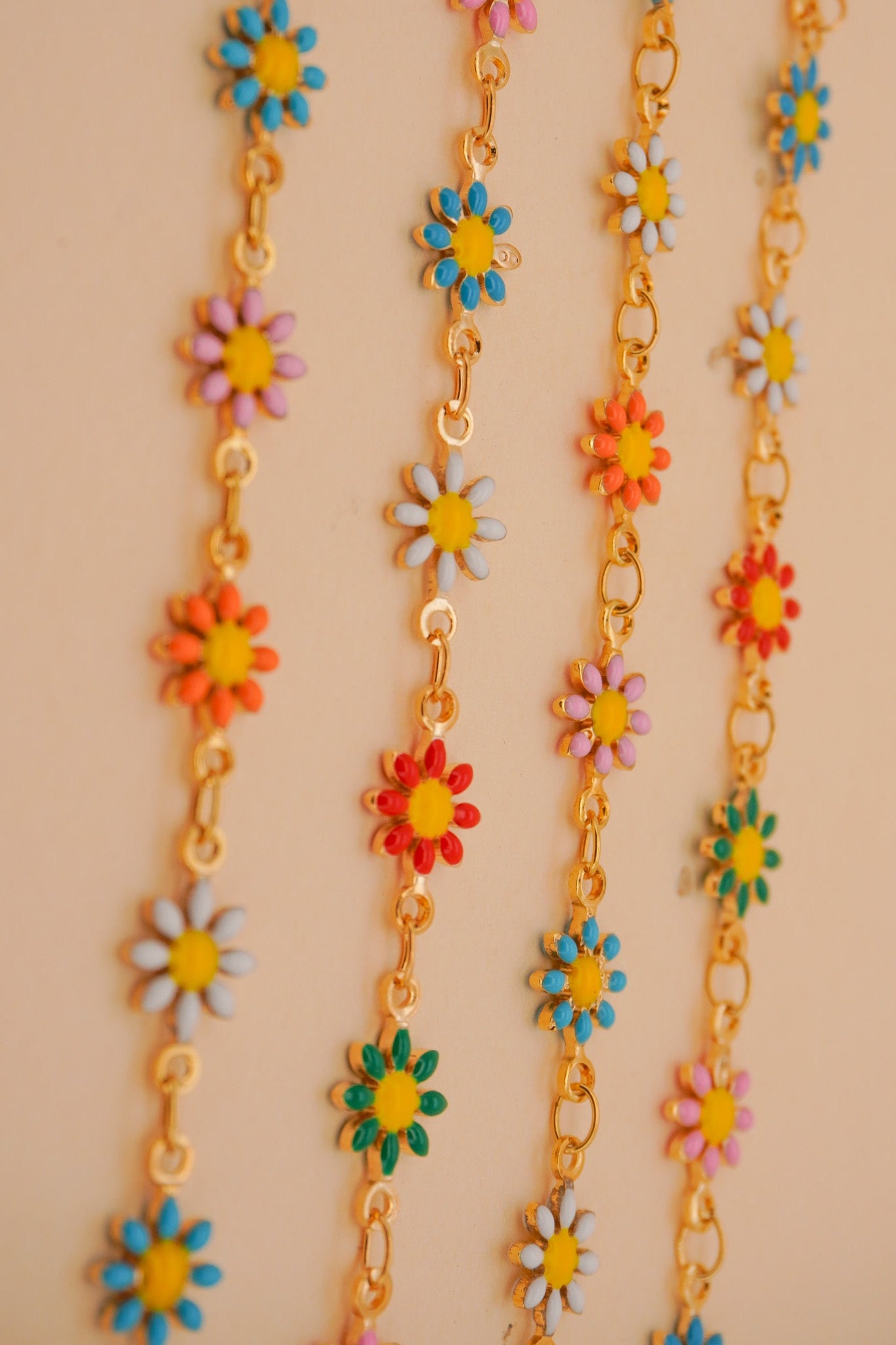 Colorful Enamel Flower Jewelry Set