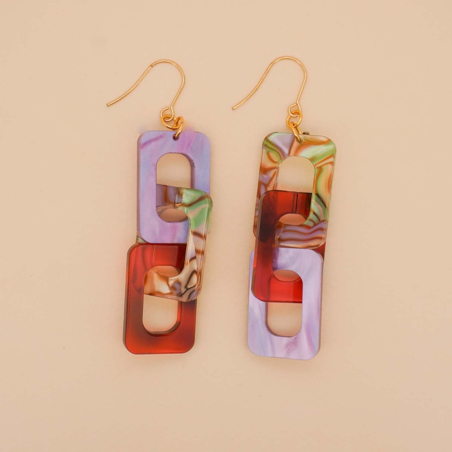 Mini Link Earrings in Safari Chic