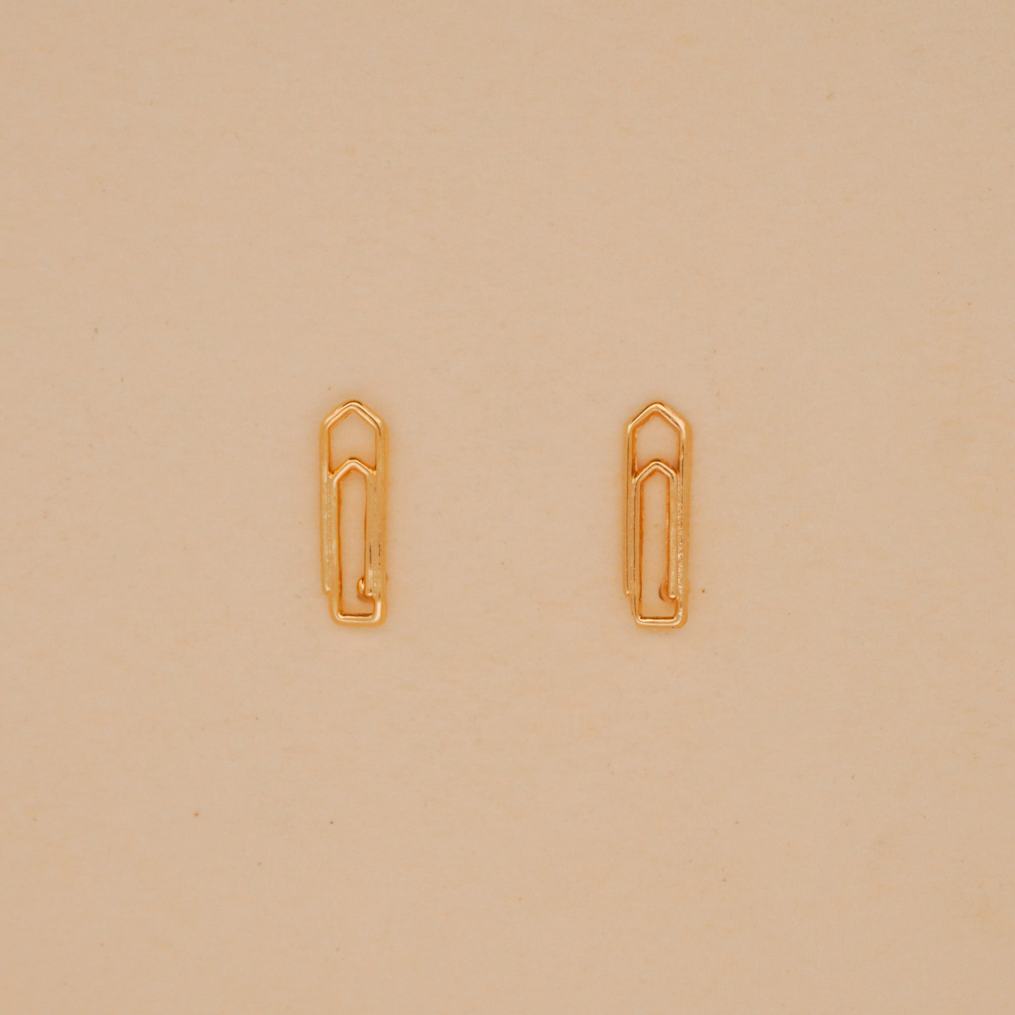 Paper-Clip Stud Earrings