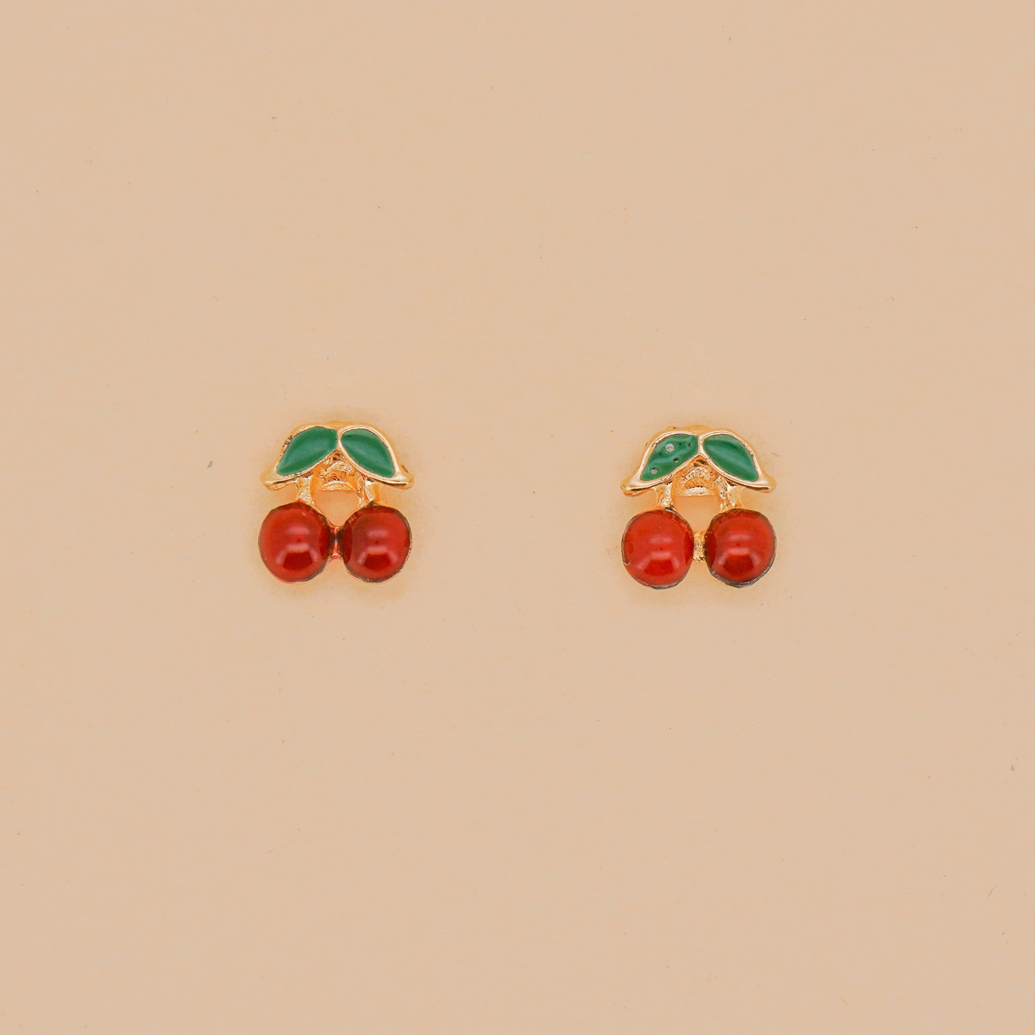 Mini Cherry Stud Earrings