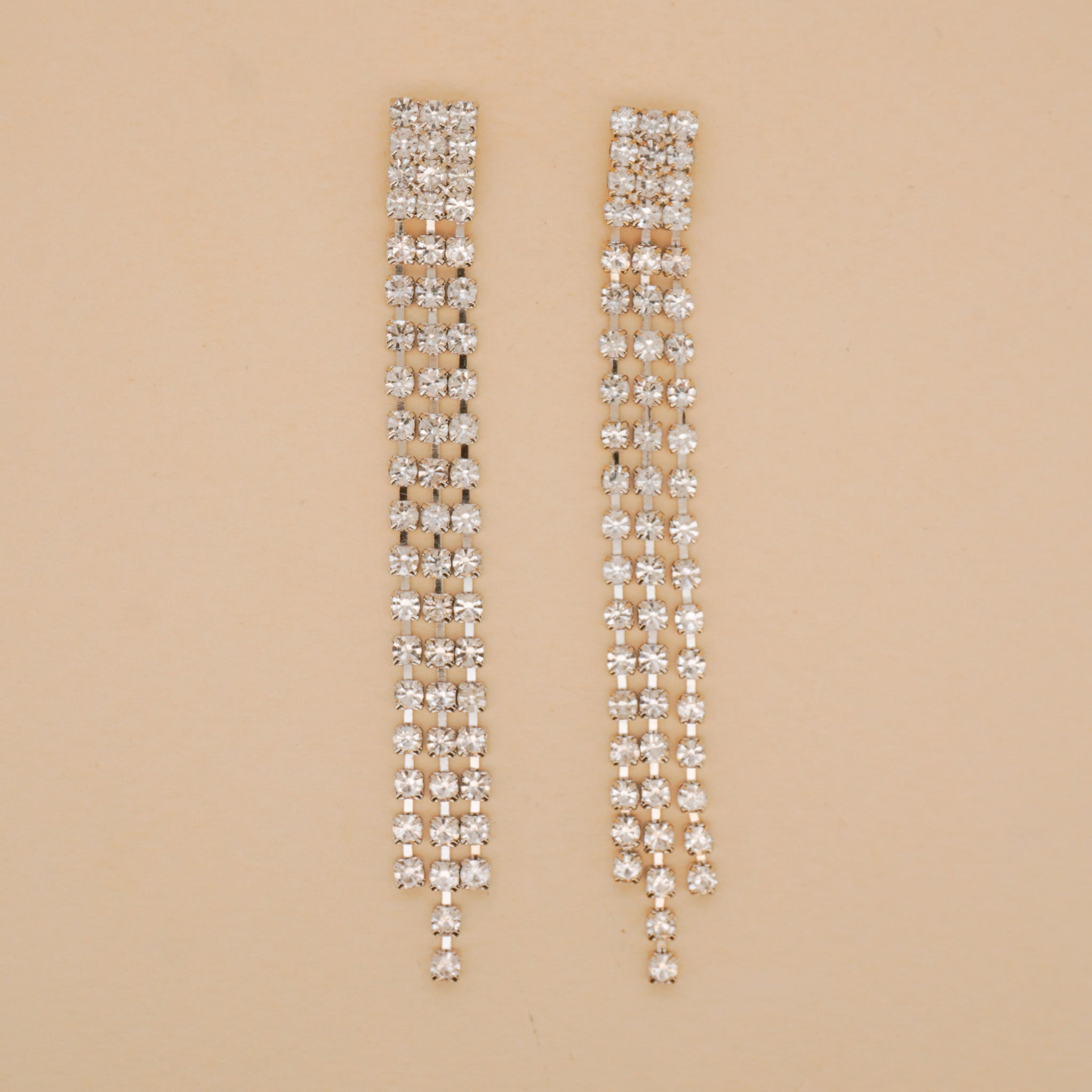 Tassel Drop Zirconia Earrings