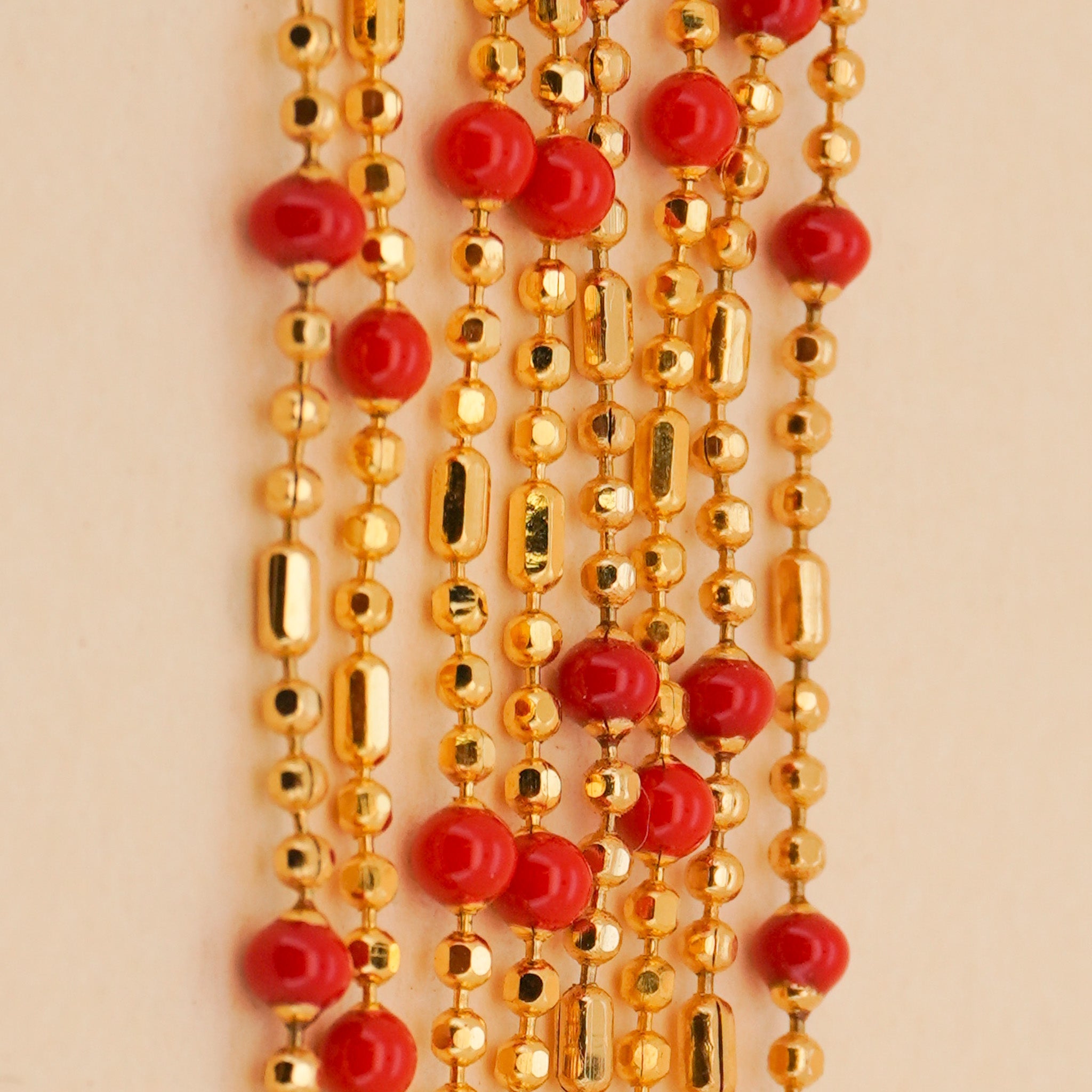 Red Dot Chain Necklace