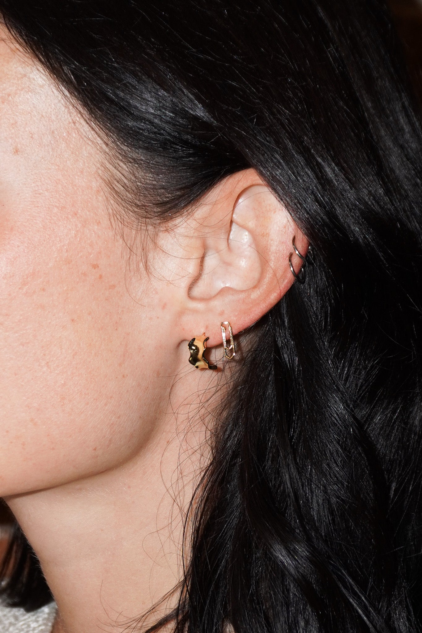 Paper-Clip Stud Earrings