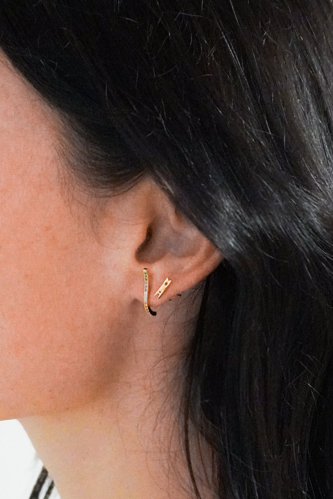 Clothespin Stud Earrings