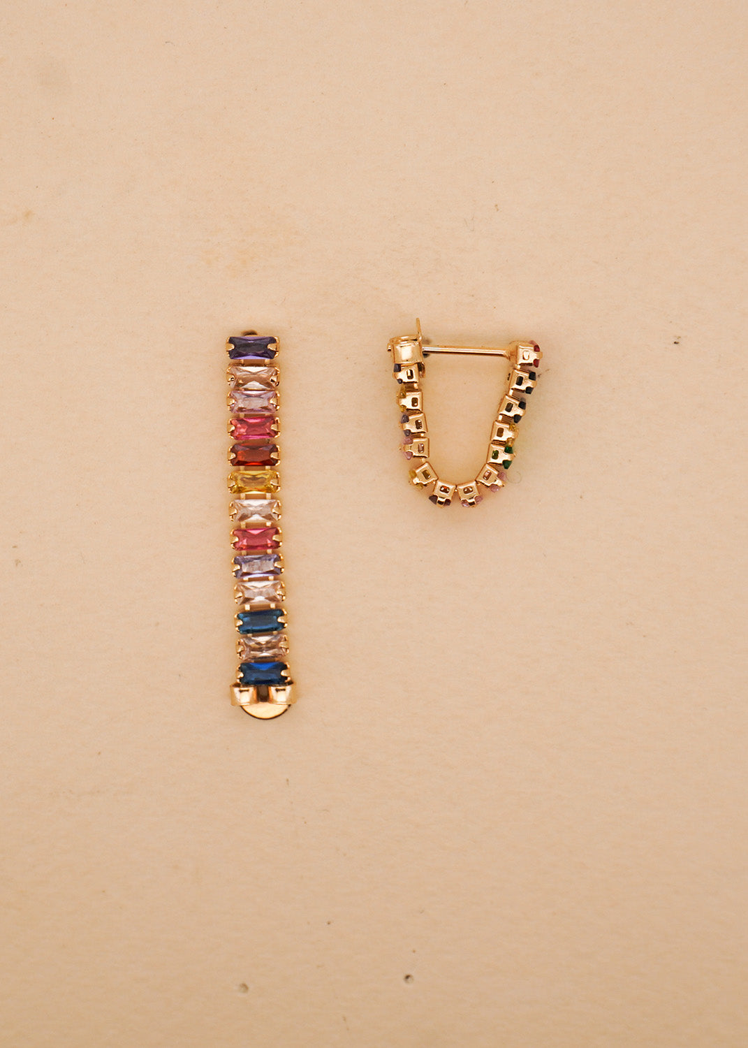 Multi-Color Zirconia Baguette Ear Jacket