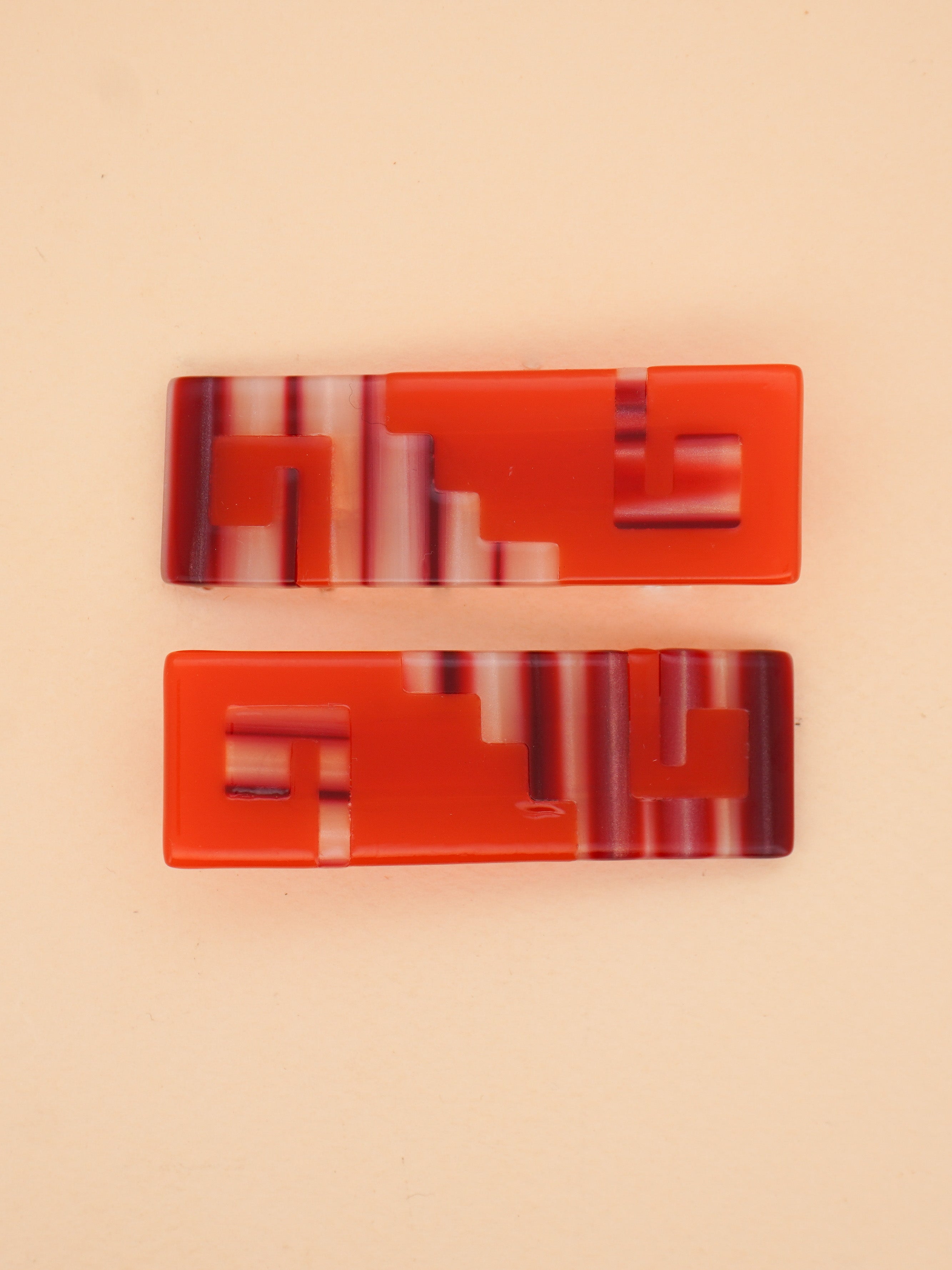 Greca Hair-Clips in Red
