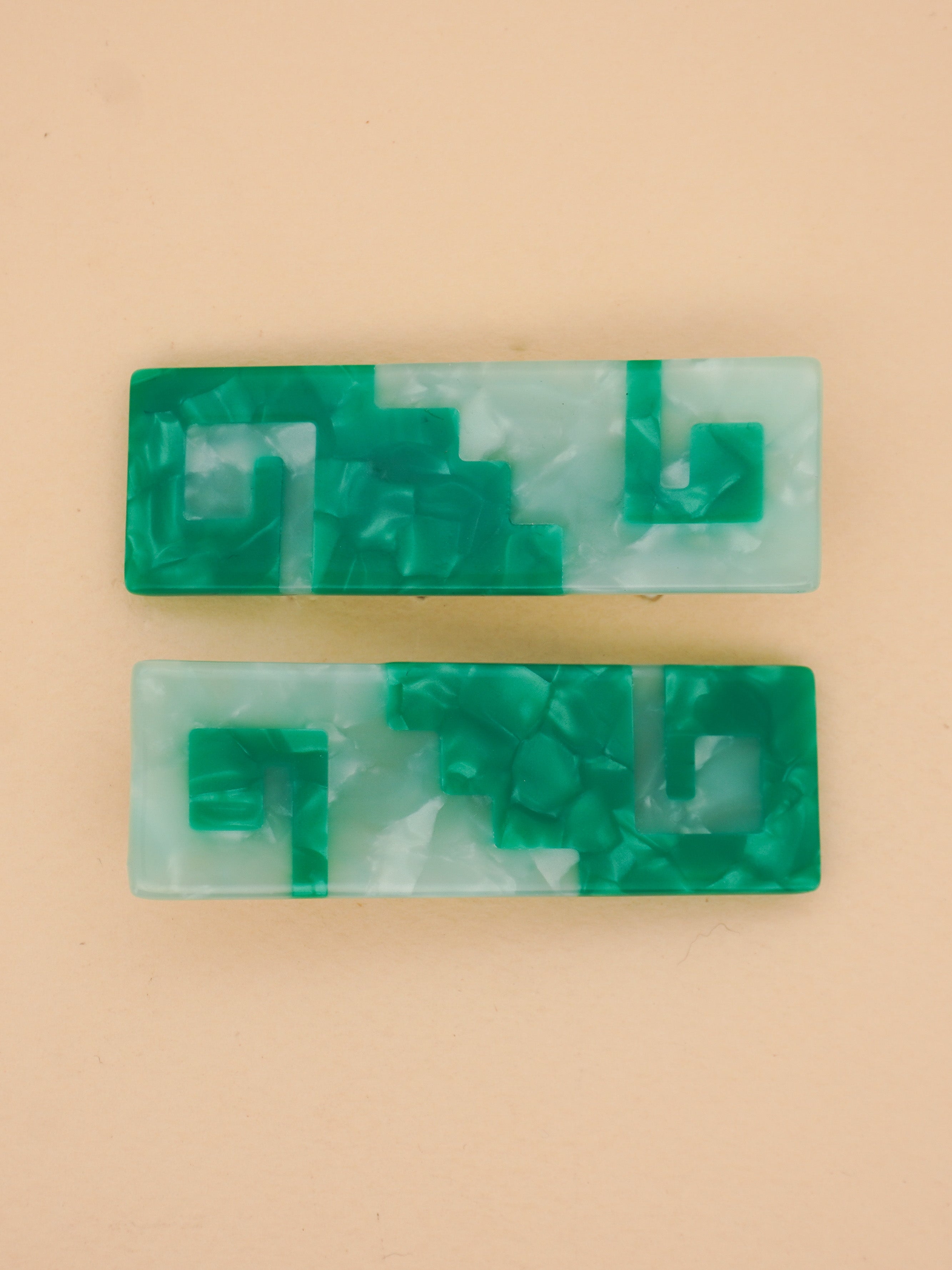 Greca Hair-Clips in Teal