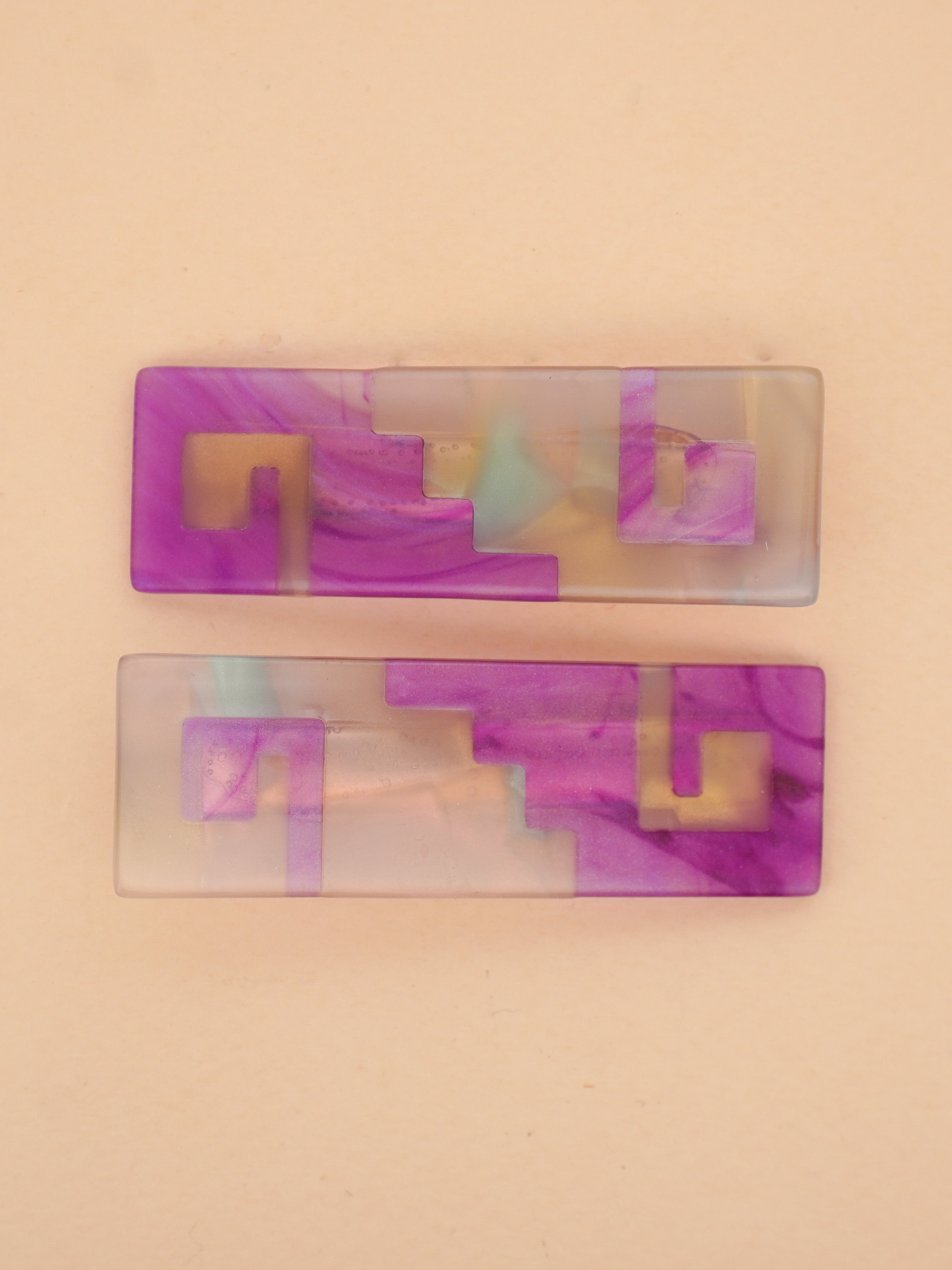 Greca Hair-Clips in Purple
