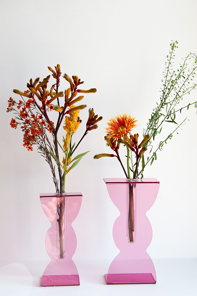 Pink propagation vase