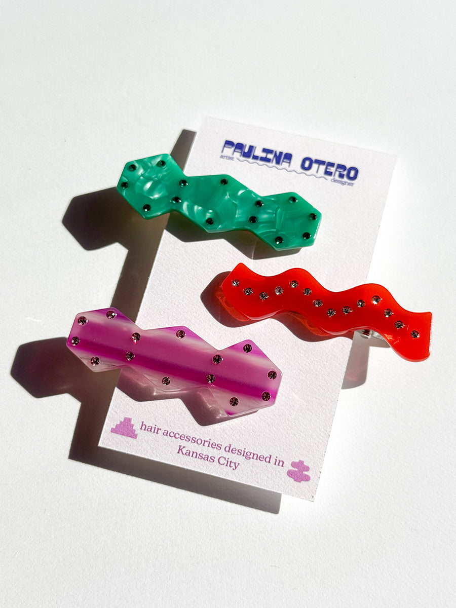 Festive hair-clip set