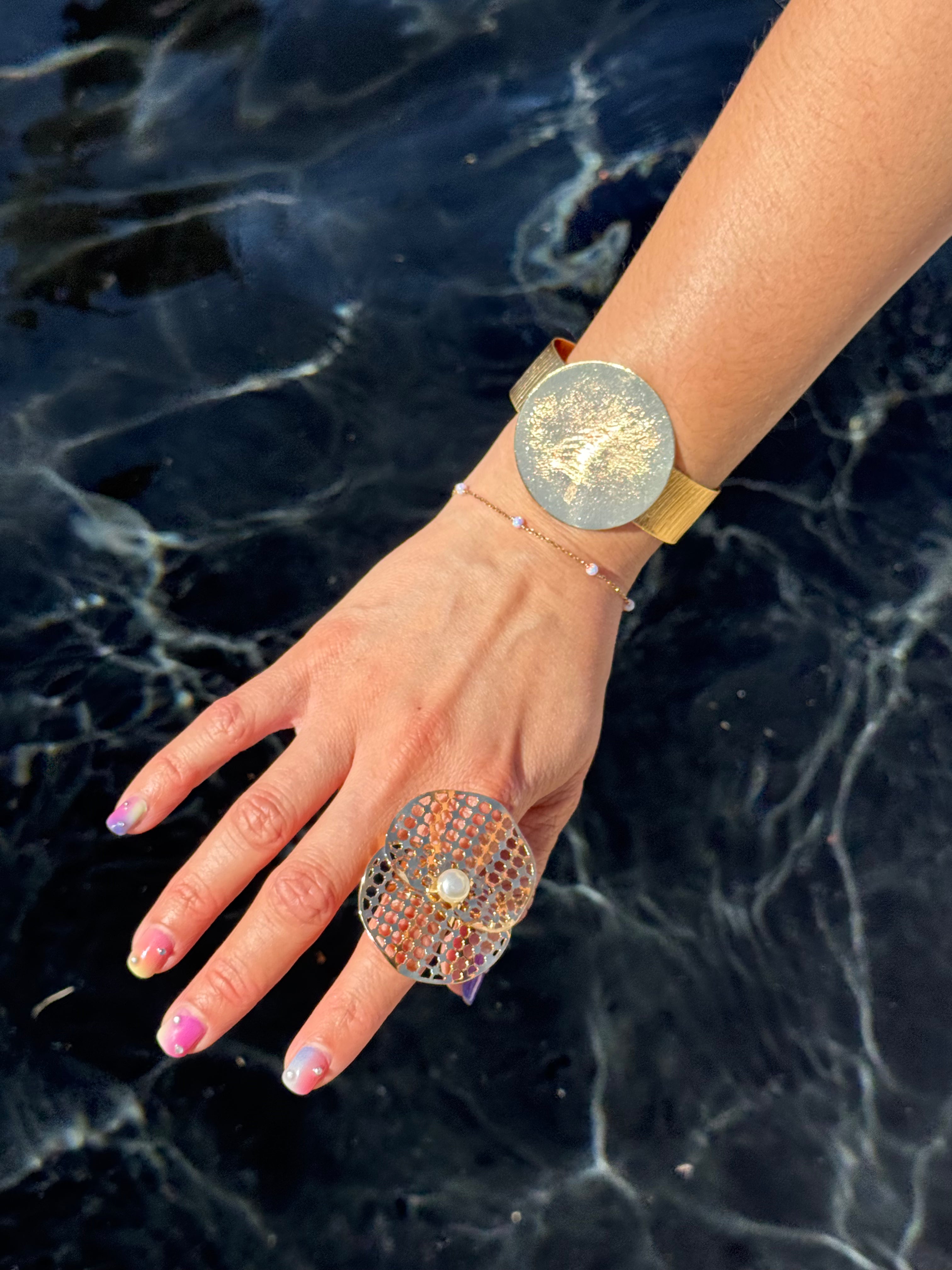 Chunky Circle Cuff Bracelet