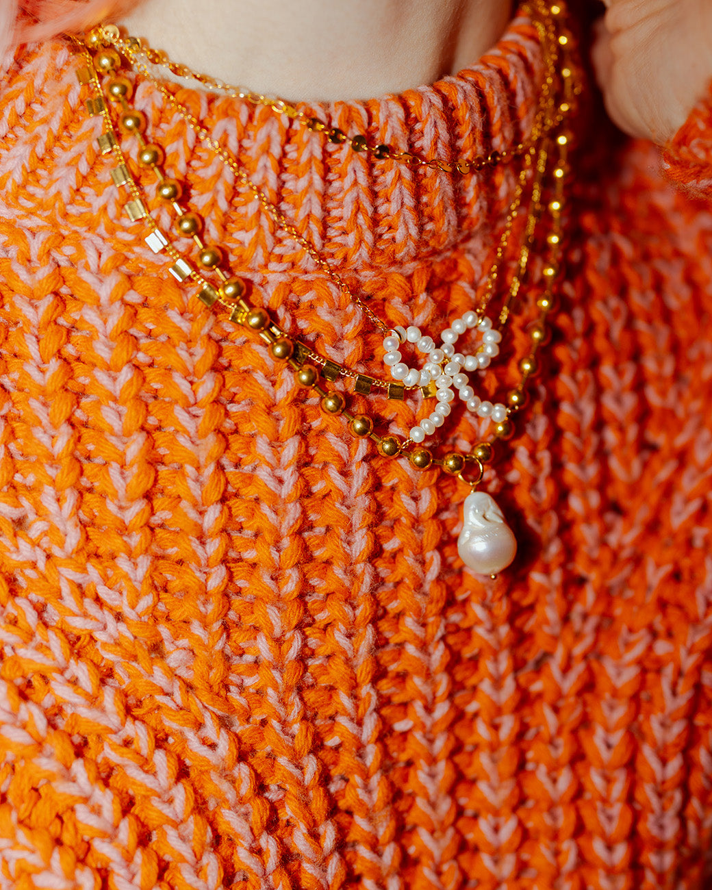 Baroque Ball Chain Necklace