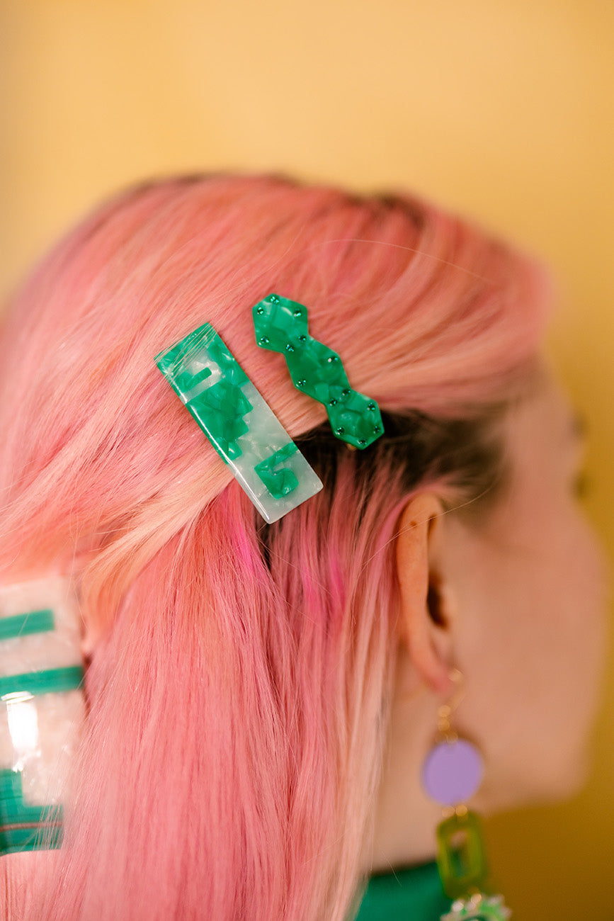 Vase Clips in Jaded Sparkle