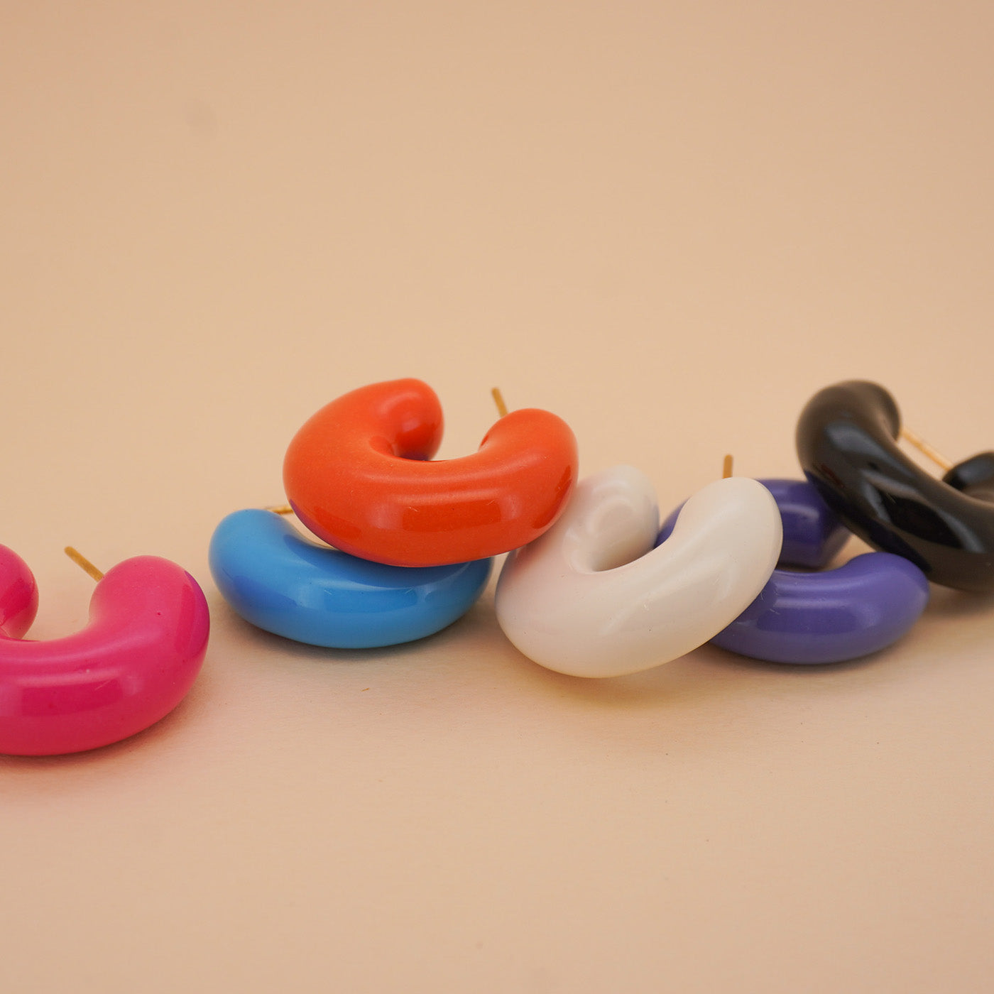 Chunky Enamel Hoops