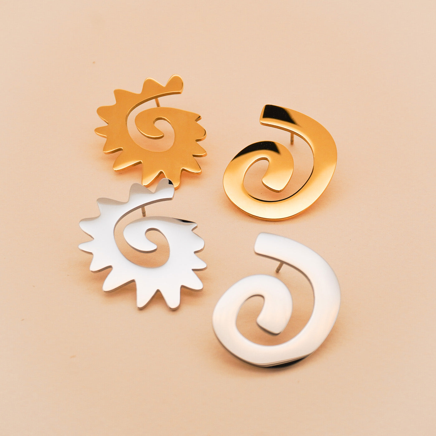 Caracol & Espiral Stud Earrings