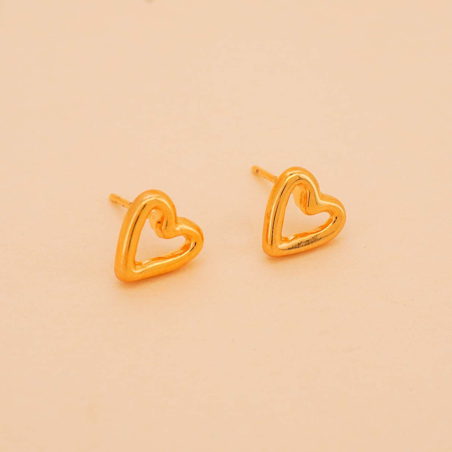 Heart Silhouette Stud Earrings