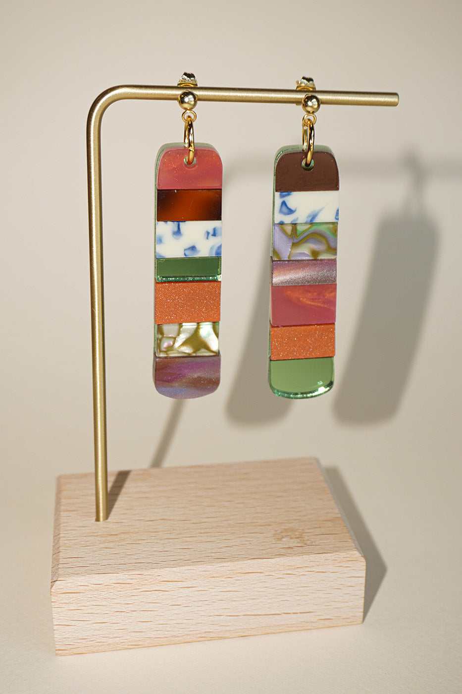 Tile Earrings in Earthy