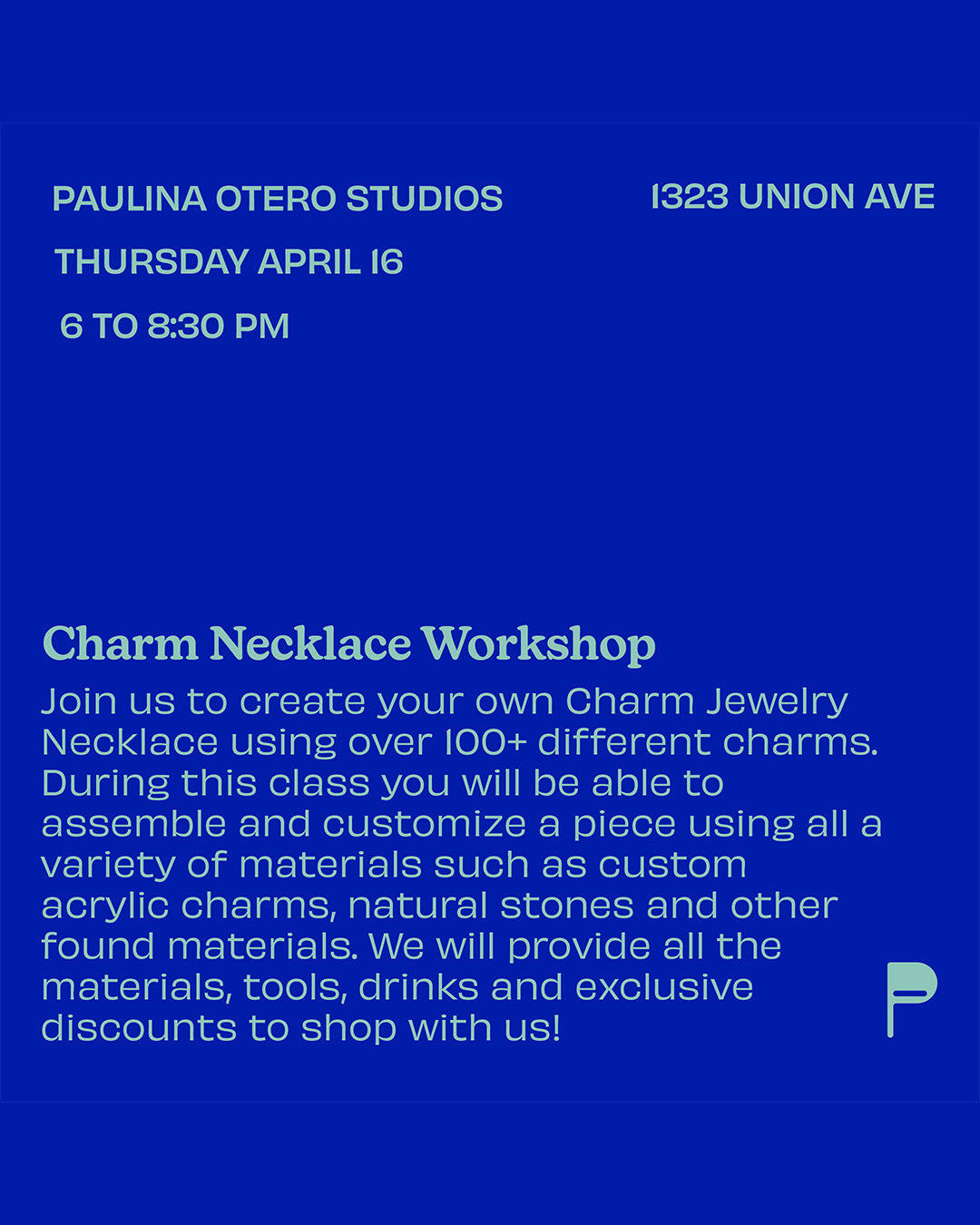 Charm Jewelry Workshop 04/16