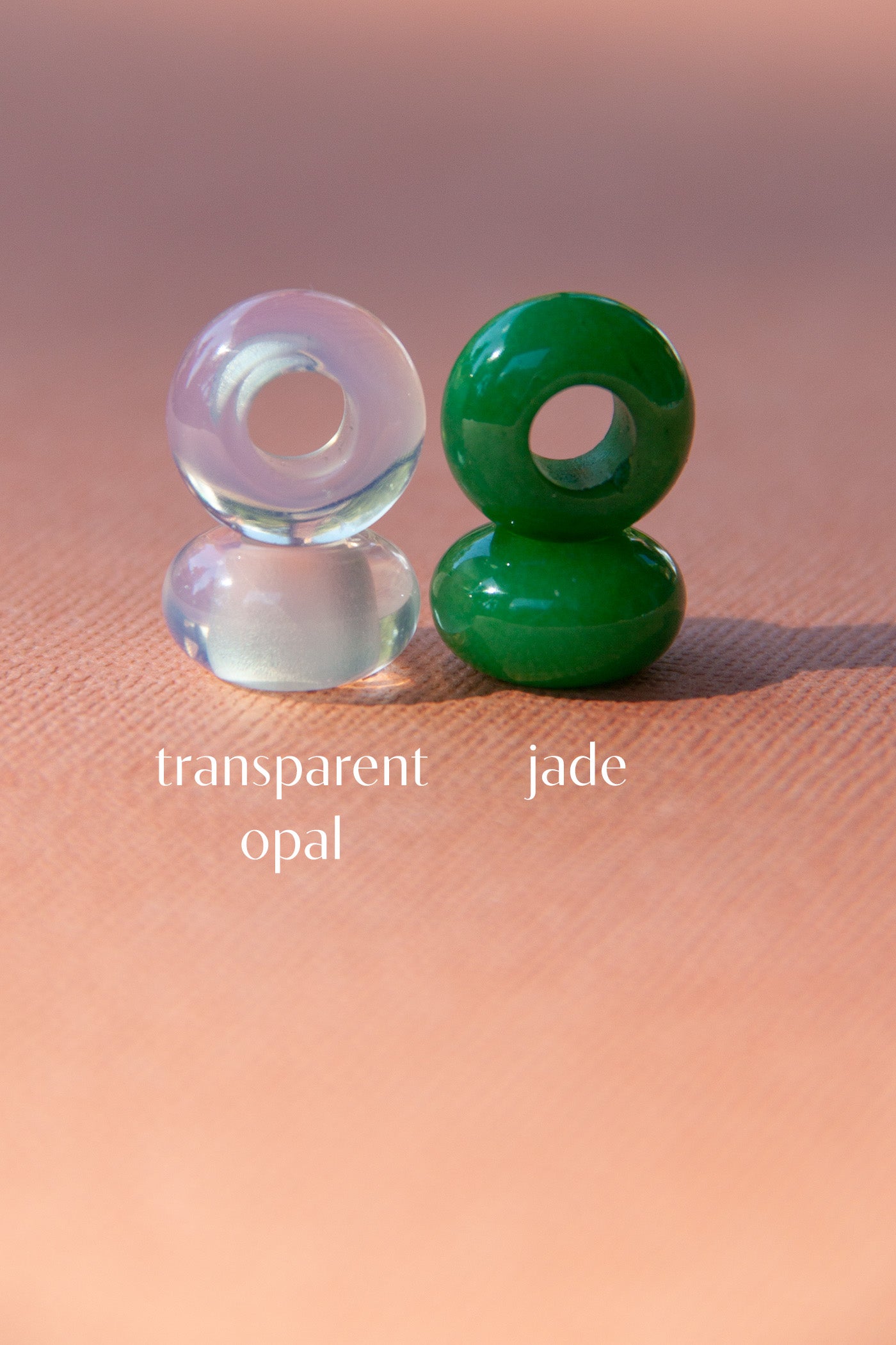 Rondella Stone hoop in jade