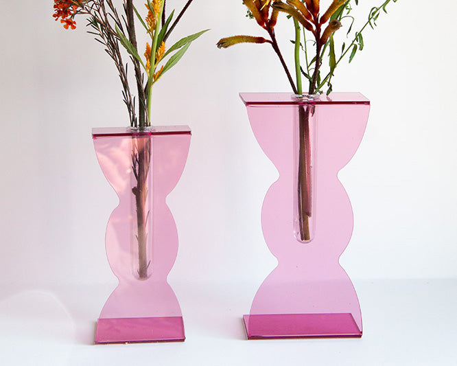 Pink propagation vase